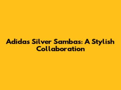 Adidas Silver Sambas: A Stylish Collaboration