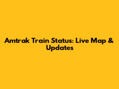 Amtrak Train Status: Live Map & Updates