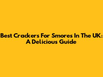 Best Crackers For S'mores In The UK: A Delicious Guide