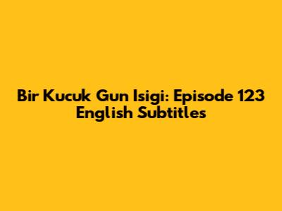Bir Kucuk Gun Isigi: Episode 123 English Subtitles
