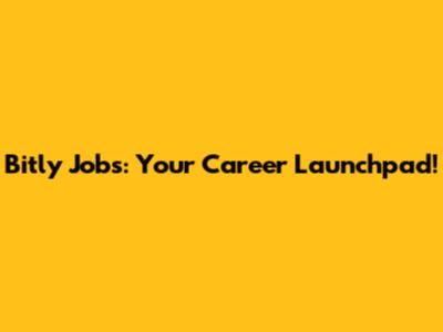 Bitly Jobs: Your Career Launchpad!