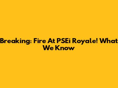 Breaking: Fire At PSEi Royale! What We Know