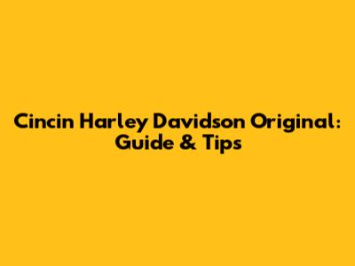 Cincin Harley Davidson Original: Guide & Tips