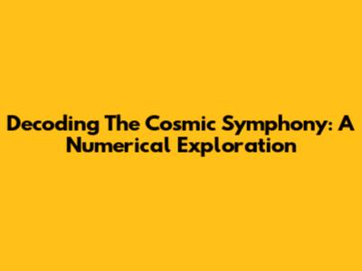 Decoding The Cosmic Symphony: A Numerical Exploration