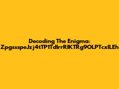 Decoding The Enigma: ZpgssspeJzj4tTP1TdIrrRIKTRg9OLPTcxILEh
