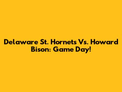 Delaware St. Hornets Vs. Howard Bison: Game Day!