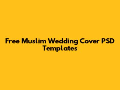 Free Muslim Wedding Cover PSD Templates