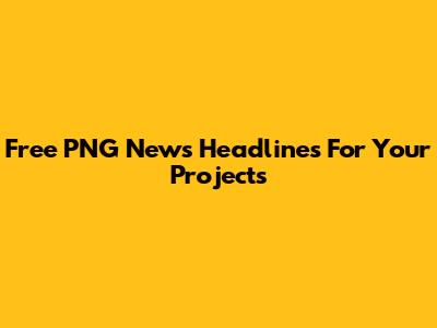 Free PNG News Headlines For Your Projects