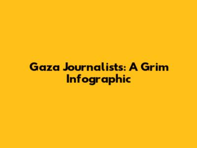 Gaza Journalists: A Grim Infographic