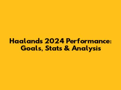 Haaland's 2024 Performance: Goals, Stats & Analysis