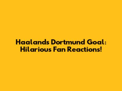 Haaland's Dortmund Goal: Hilarious Fan Reactions!