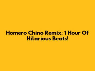 Homero Chino Remix: 1 Hour Of Hilarious Beats!