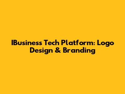 IBusiness Tech Platform: Logo Design & Branding