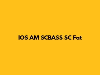 IOS AM SCBASS SC Fat