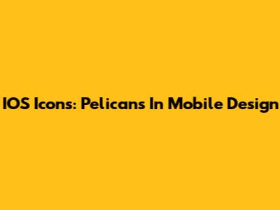 IOS Icons: Pelicans In Mobile Design