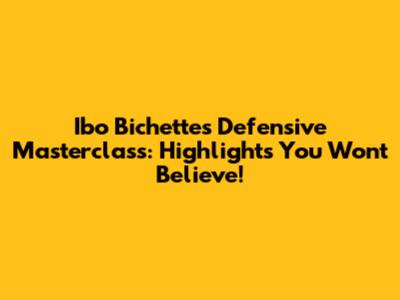 Ibo Bichette's Defensive Masterclass: Highlights You Won't Believe!