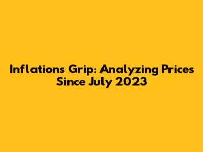 Inflation's Grip: Analyzing Prices Since July 2023