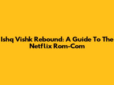 Ishq Vishk Rebound: A Guide To The Netflix Rom-Com