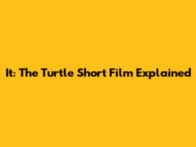 It: The Turtle Short Film Explained