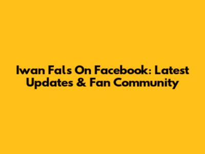 Iwan Fals On Facebook: Latest Updates & Fan Community