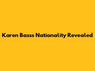 Karen Bass's Nationality Revealed