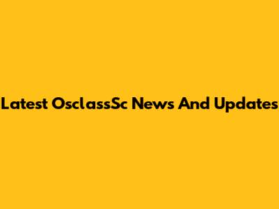 Latest OsclassSc News And Updates
