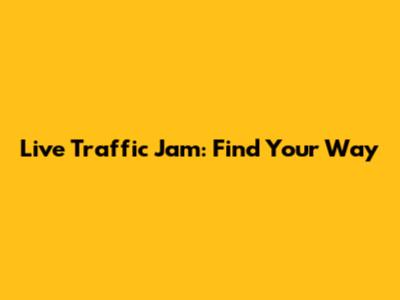 Live Traffic Jam: Find Your Way
