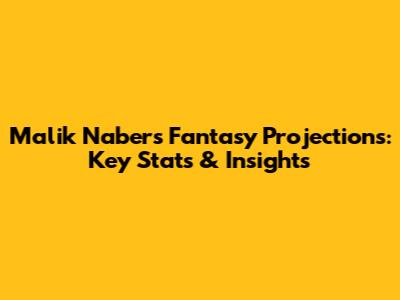 Malik Nabers Fantasy Projections: Key Stats & Insights