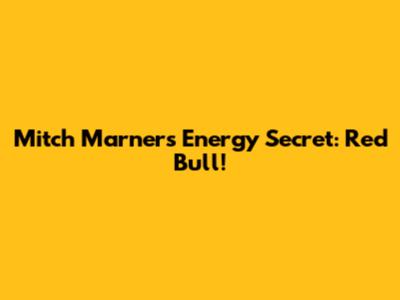 Mitch Marner's Energy Secret: Red Bull!