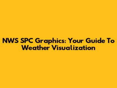 NWS SPC Graphics: Your Guide To Weather Visualization