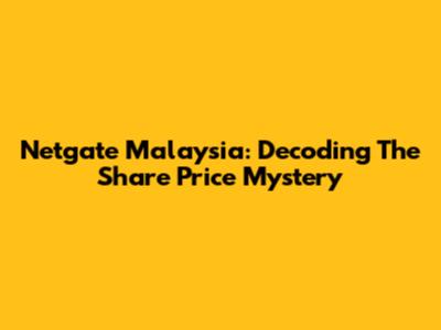 Netgate Malaysia: Decoding The Share Price Mystery