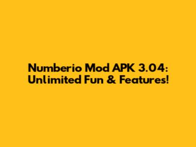 Numberio Mod APK 3.04: Unlimited Fun & Features!