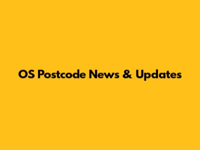 OS Postcode News & Updates
