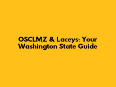 OSCLMZ & Lacey's: Your Washington State Guide
