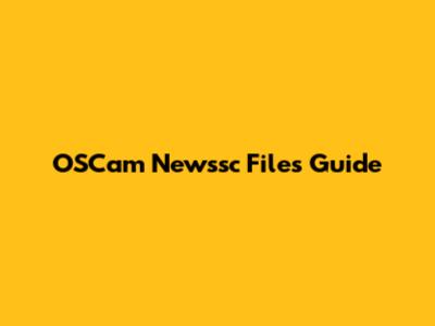 OSCam Newssc Files Guide