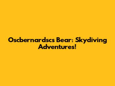 Oscbernardsc's Bear: Skydiving Adventures!
