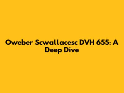 Oweber Scwallacesc DVH 655: A Deep Dive