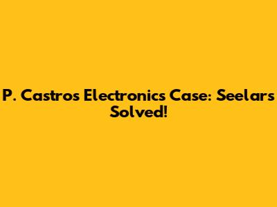 P. Castro's Electronics Case: Seelars Solved!