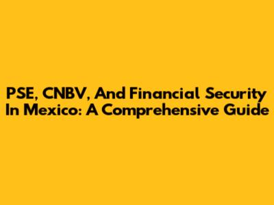 PSE, CNBV, And Financial Security In Mexico: A Comprehensive Guide