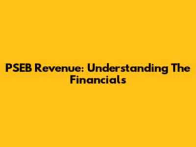 PSEB Revenue: Understanding The Financials