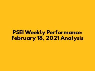 PSEI Weekly Performance: February 18, 2021 Analysis