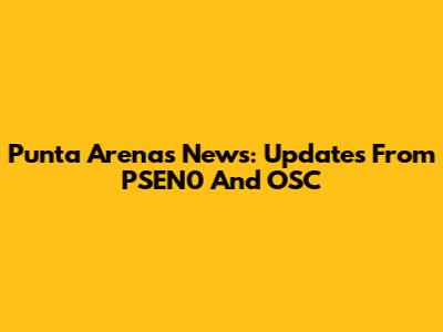 Punta Arenas News: Updates From PSEN0 And OSC