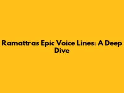 Ramattra's Epic Voice Lines: A Deep Dive