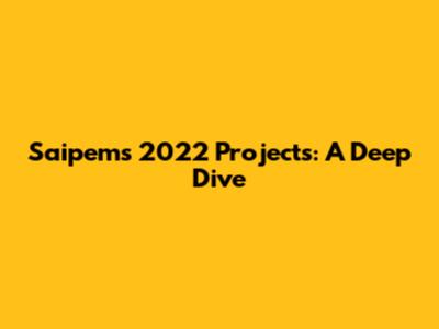 Saipem's 2022 Projects: A Deep Dive