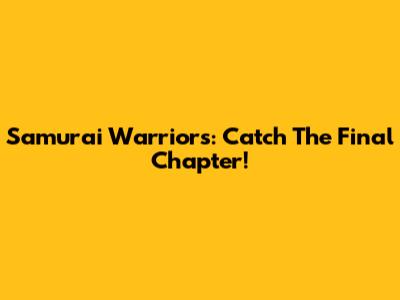 Samurai Warriors: Catch The Final Chapter!