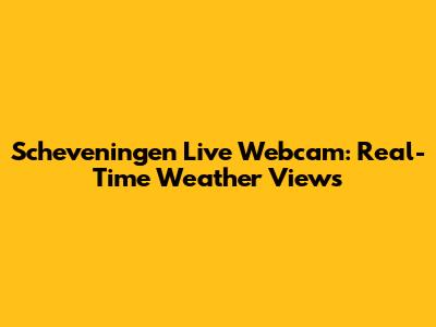 Scheveningen Live Webcam: Real-Time Weather Views