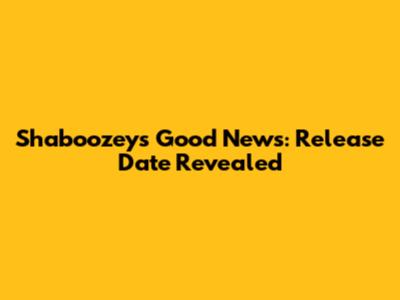 Shaboozey's "Good News": Release Date Revealed