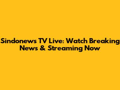 Sindonews TV Live: Watch Breaking News & Streaming Now
