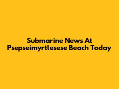 Submarine News At Psepseimyrtlesese Beach Today