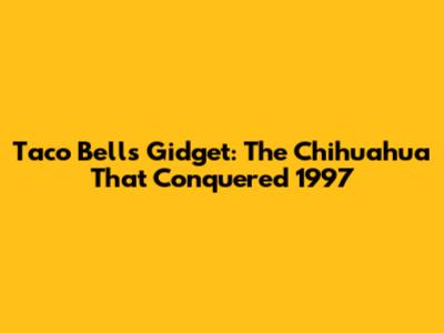 Taco Bell's Gidget: The Chihuahua That Conquered 1997
